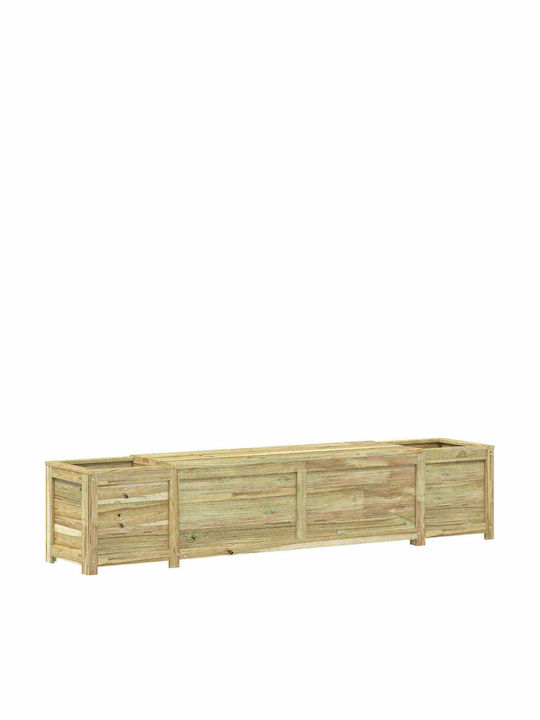 Outdoor Wooden Bench With Chest And Cushions 193.5x40x41cm