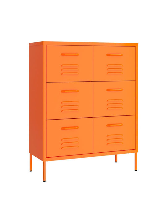 Schublade Büro Πορτοκαλί 80x35x101.5cm