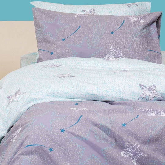 Melinen Star Boy Kids Cotton Pillowcase Set 50x70cm Purple 2000044005
