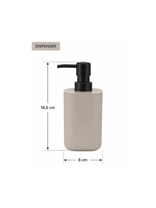 Bathroom Accessory Set 3 Pieces Plastic Beige Mrshome 0057003 Material Plastic Beige Mrs Home Sl-df-0057003