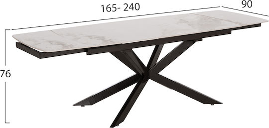 Трапезария Aira Разширяема с 6 Стола 165(+75)x90см
