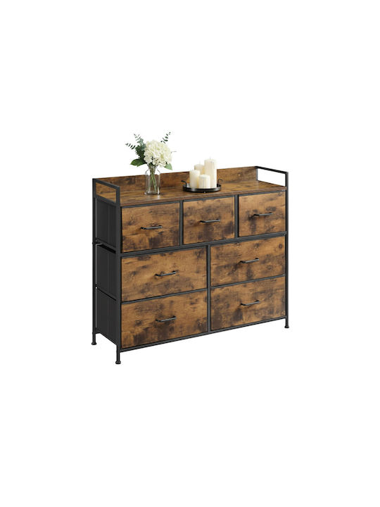 Sertar De Depozitare Din Metal și Lemn L98xL28.5xÎ85cm