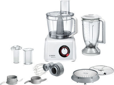 Bosch MultiTalent 8 Πολυμίξερ 1000W με Κάδο 3.9lt και Κανάτα Μπλέντερ Λευκό