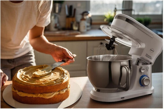 Eldom Kitchen Machine 1800W with Stainless Bowl 5lt White