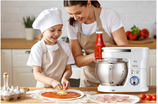 Eldom Kitchen Machine 1800W with Stainless Bowl 5lt White