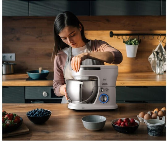 Eldom Kitchen Machine 1800W with Stainless Bowl 5lt White