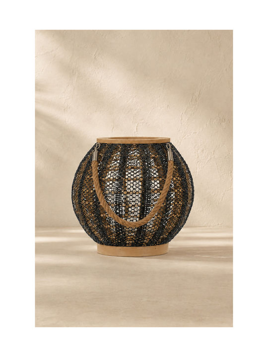 General Trade Laterne Hölzernes Schwarz 21x21x21cm 1Stück
