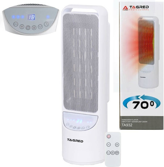 Tagred Ceramic Fan Heater Room Floor Alb 2000W