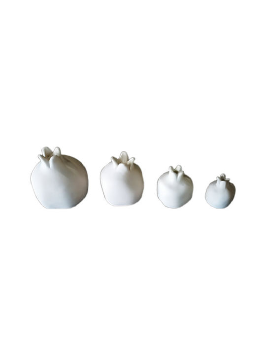 Rodi Tabletop Lucky Charm Pomegranate White Ceramic 5.5cm 1pcs