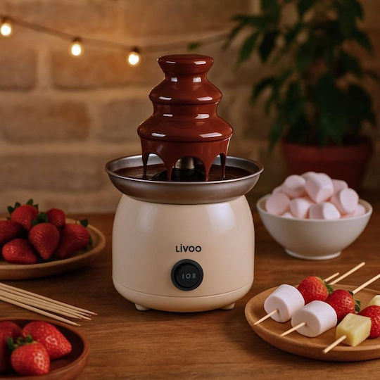 Livoo Brown Chocolate Fountain with 3 Flats 70W 15cm