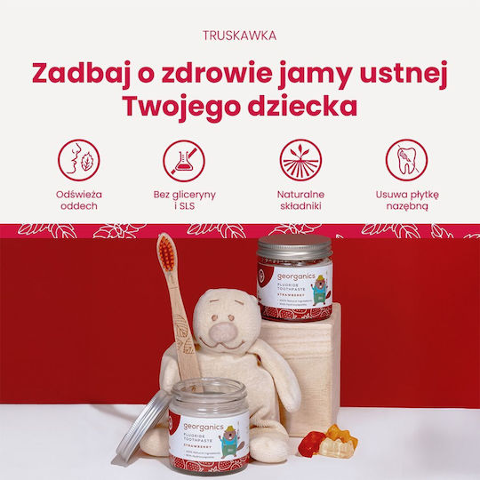 Georganics Baby Toothpaste for 3m+ with Strawberry Flavor 60ml