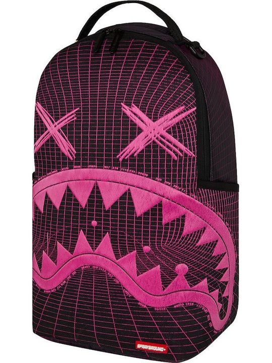 Sprayground School Backpack Junior High-High School with Water Bottle Holder Fiber Optics Party Shark 29 x 15 x 45cm