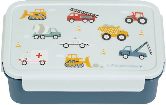 A Little Lovely Company Stainless Steel Kids' Dinner Set 0.35lt Thermal Silver