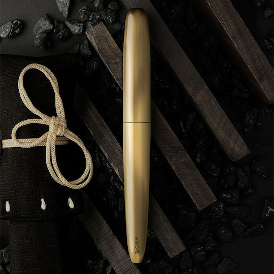 Scribo Писалка Fine 6.5mm Бежова с Кафяво Мастило