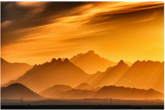 Painting Golden Mountain Sunset Golden Mountain Sunset 150x100