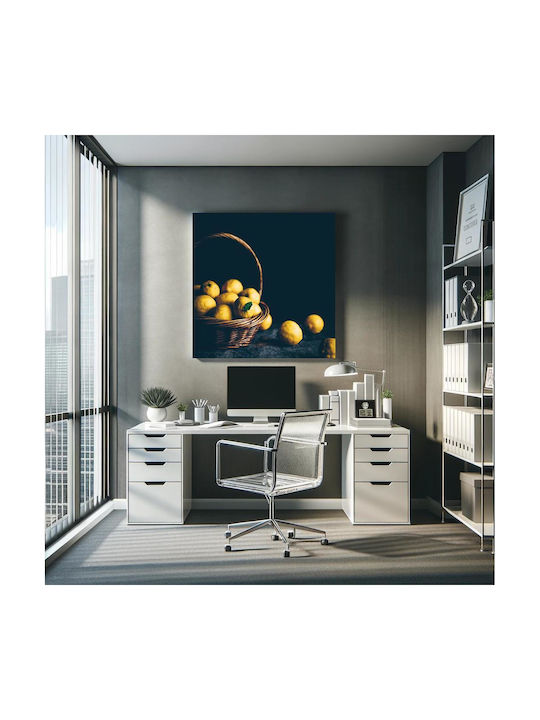 iLovePrints Gemälde Basket Lemons Καλάθι Λεμόνια 110x110
