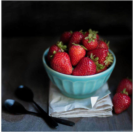 Painting Strawberries In A Blue Bowl Strawberries Blue Bowl 110x110