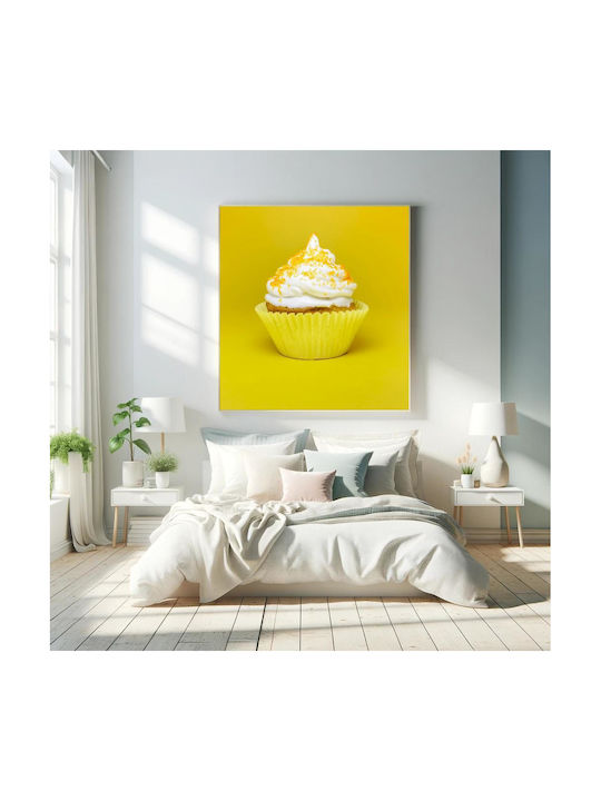 Панел Bright Cupcake На Жълт Фон Светещ Cupcake Жълт Фон 110x110