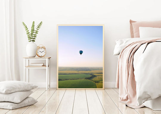 Hot Air Balloon Over Fields Μπαλόνι Ζεστού Αέρα Πάνω Από Γήπεδα 1