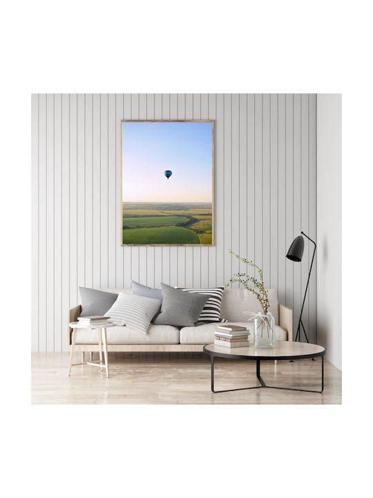 Панел Hot Air Balloon Over Fields Мпаьлони Зесту Аера Поне Гипеда 100x150