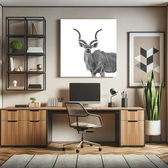 Painting Majestic Kudu In Black White Majestic Kudu Black And White 110x110