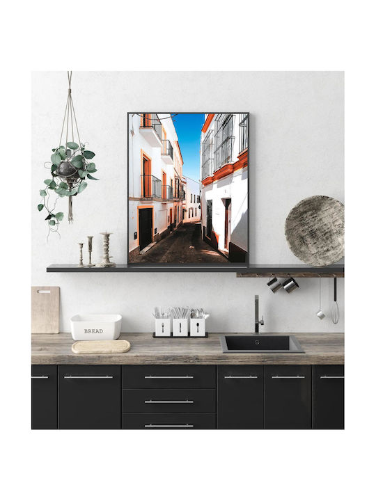 iLovePrints Gemälde Schmale Gasse In Sonniger Stadt 100x150