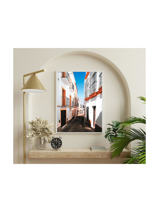 iLovePrints Gemälde Schmale Gasse In Sonniger Stadt 100x150