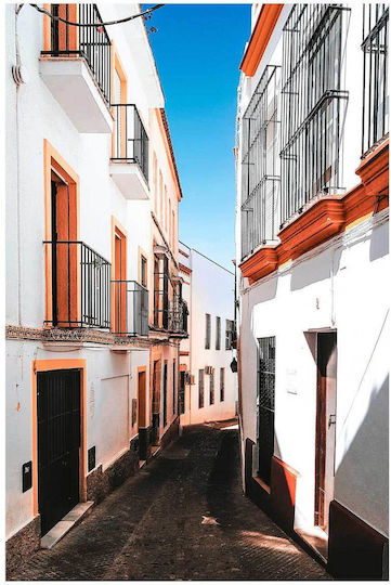Painting Narrow Alley In Sunny City Narrow Alley In Sunny City 100x150