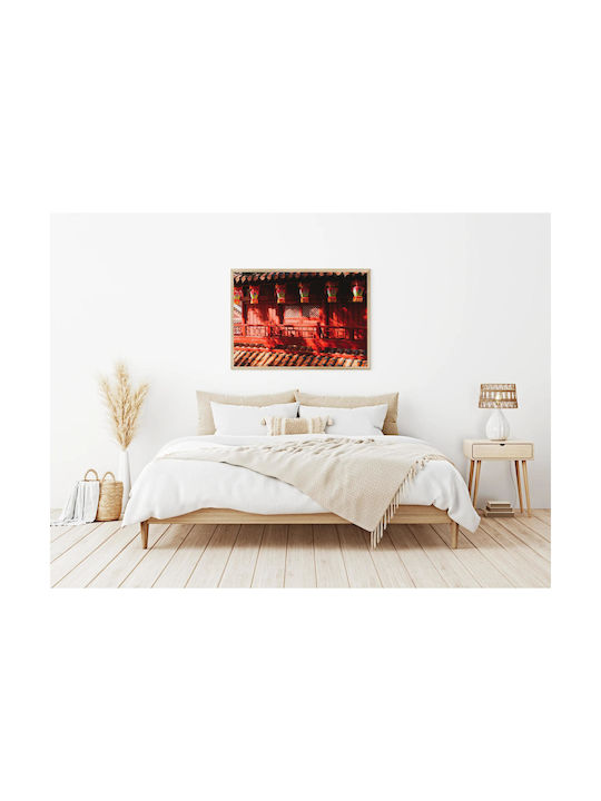 iLovePrints Gemälde Traditionelle Rote Laternen An Rotes Gebäude 150x100