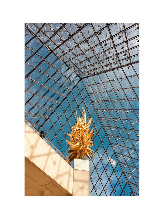 Golden Sculpture Unter Glasdach Χρυσό Gipsfigur 100x150