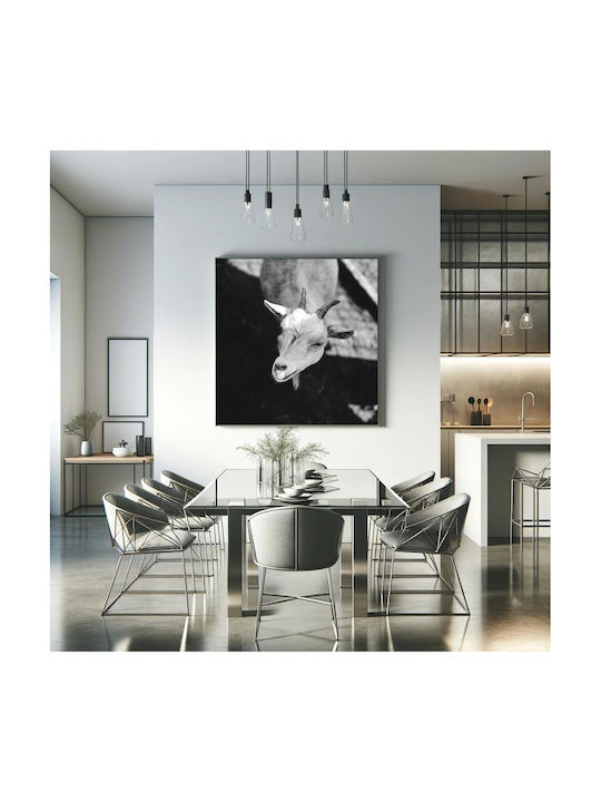 Панел Black White Коза Черно-бяла Коза 110x110