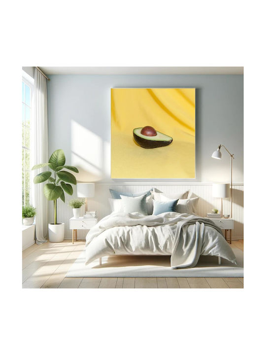 Painting Avocado On Yellow Background Avocado Yellow Background 110x110