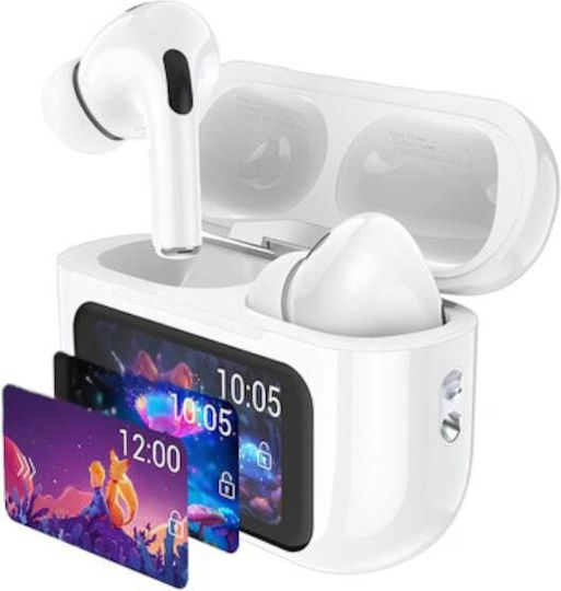 DigikalaX CST012 Căști Bluetooth Handsfree In-ear cu Husă de Încărcare Albe