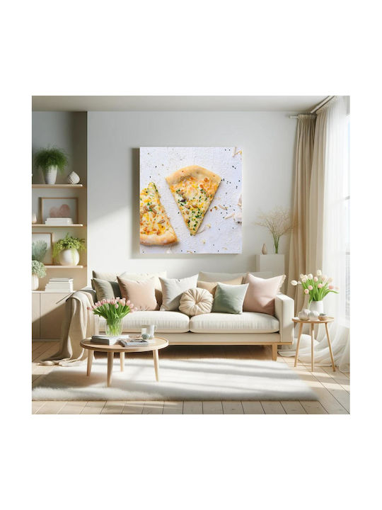 Панел Close-up Pizza Slices Кратък План Парчета Пица 110x110