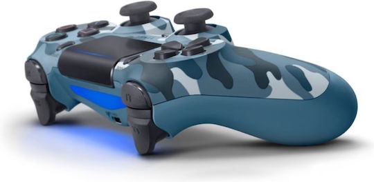 Gamepad wireless cu vibrații dual-motor pentru PS4 Albastru/Gri