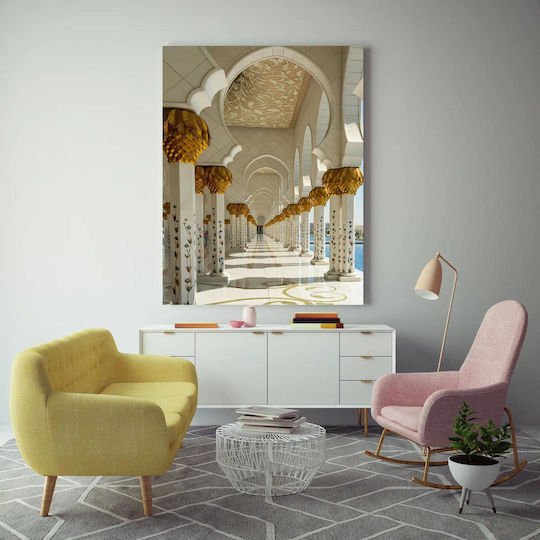 Πίνακας Intricate Architecture Golden Accents Περίπλοκη Αρχιτεκτονική Χρυσές Αποχρώσεις 100x150