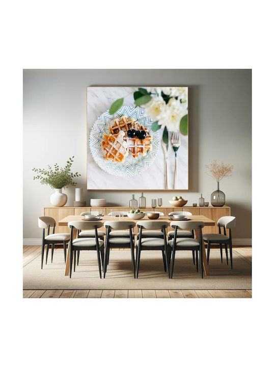 Painting Waffles Cherries On A Patterned Plate Waffles Cherries Plate Designs 110x110