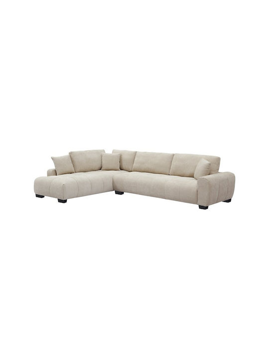 Vaneto Ecke Sofa mit Rechte Ecke Beige 298x208x85cm