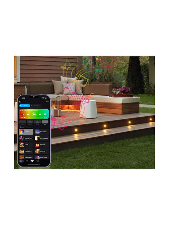 Φωτιστικά Led Rgbw Wifi Ip67 30 Τεμ Διάμετρος 45 Mm