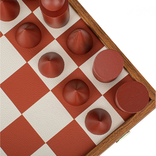 Manopoulos Wooden Chess Pawns Handmade White / Beige 8.5cm