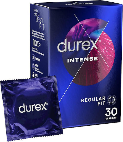 Durex Prezervative Box 30 bucăți cu striații Natural