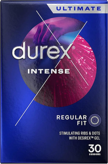 Durex Prezervative Box 30 bucăți cu striații Natural