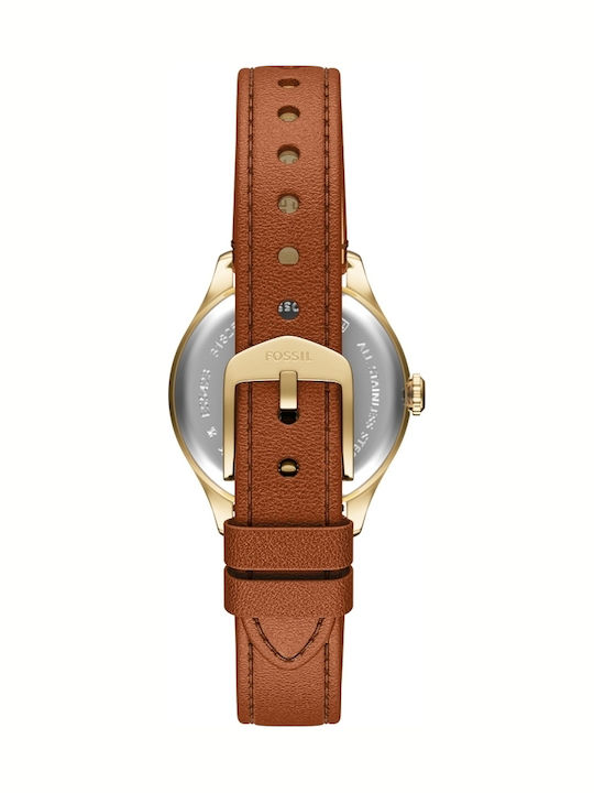 Fossil Trei Ceasuri Dama 28mm Baterie Cu Brățară Din Metal Auriu Fossil Trei Ceasuri Dama 28mm Baterie Cu Brățară Din Metal Auriu