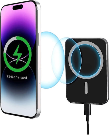 Suport auto tip MagSafe cu încărcare wireless compatibil Apple Samsung Negru