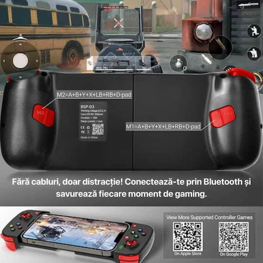TOY003 Gamepad Wireless pentru Android PC Switch iOS Negru