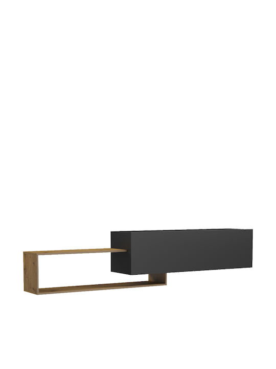 Έπιπλο Τηλεόρασης Olande Μαύρο Μ210xΠ35xΥ48cm