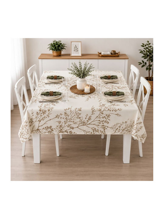Pucioasa Cotton Brown Tablecloth 160x220cm