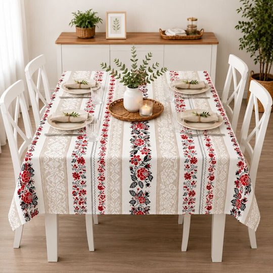 Pucioasa Τραπεζομάντηλο Κόκκινο 160x220εκ.