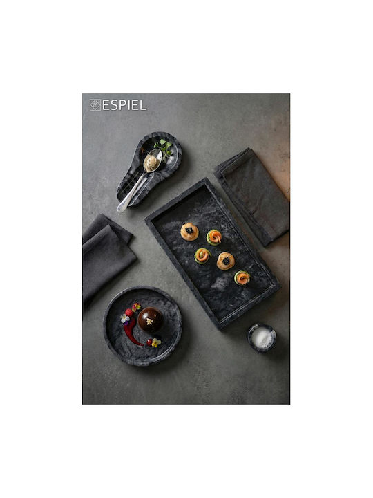 Espiel Serving Bowl for Dip Round Black with Diameter 15cm