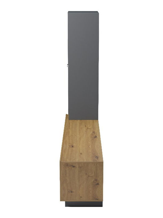 Wohnzimmer TV-Einheit Tilveo Anthrazit M230xB41,5xH180cm